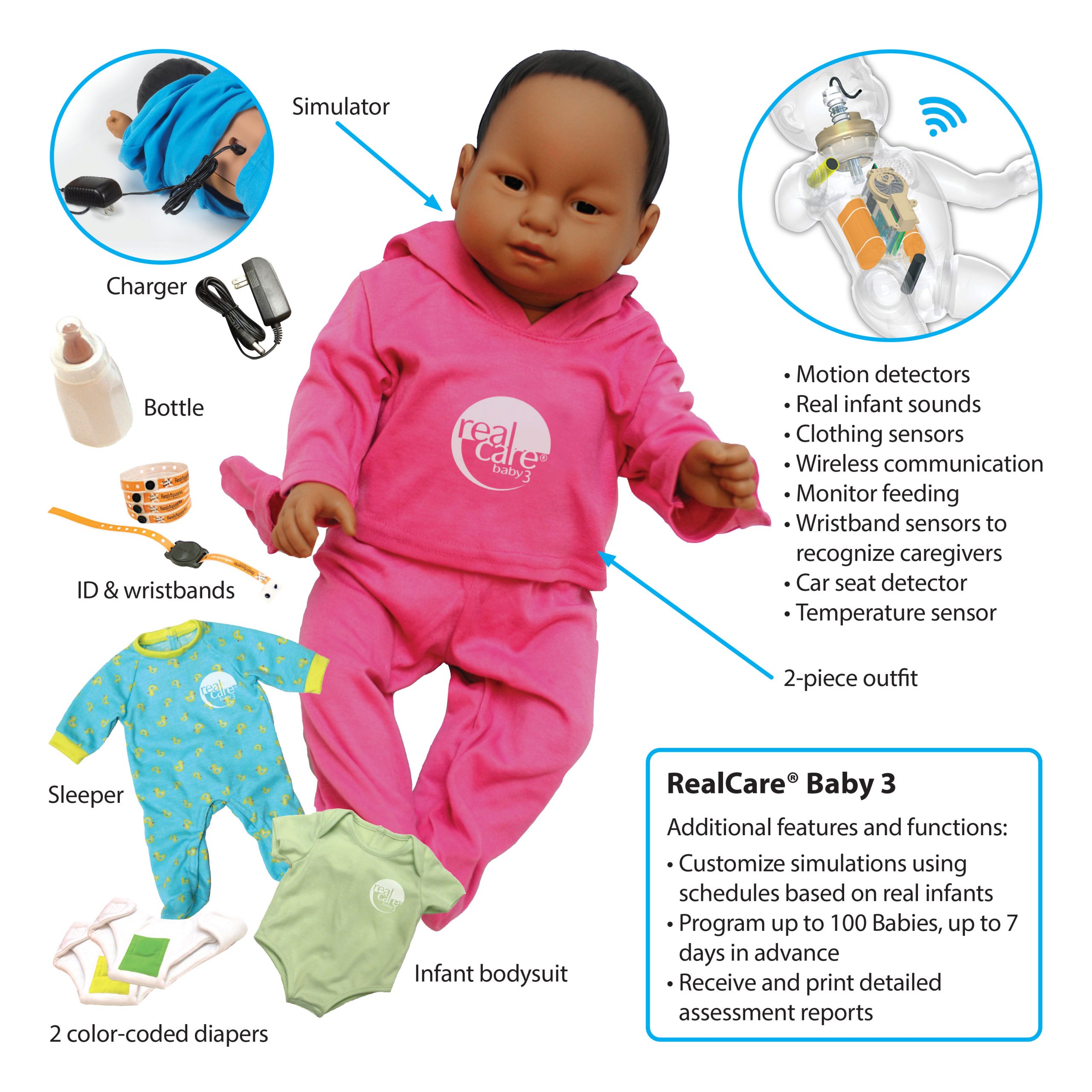 Baby Doll with Sounds and Feeding Bottle 10" One Supplied 