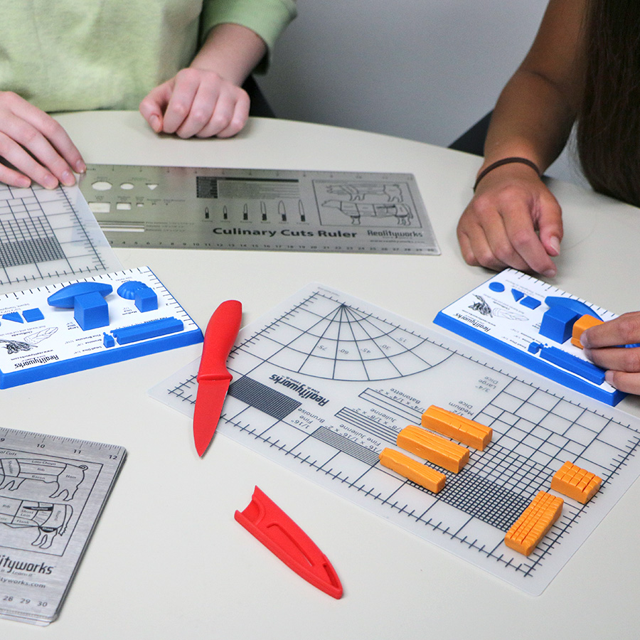 Students use the Knife Skills Kit