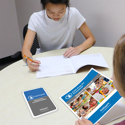 Student using our CDA Scenarios Kit