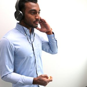Student using our soft skills for caring simulator