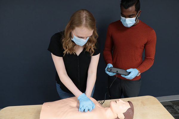Students using BVM Trainer