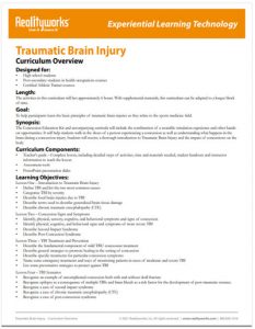 Sports concussion education curriculum sample