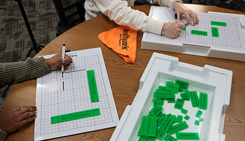 Students using Animal Clinic Design Kit