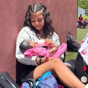 Student uses the RealCare Baby