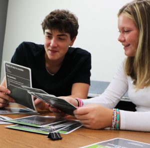 Students using scenario-based free teaching resources