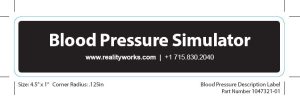 Blood Pressure Simulator Label Branding