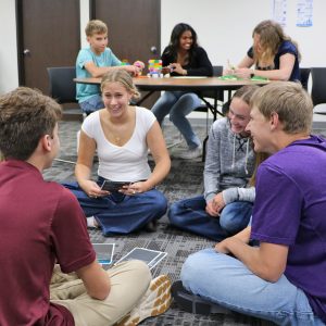 Students use the Childhood Stages Simulation Kit