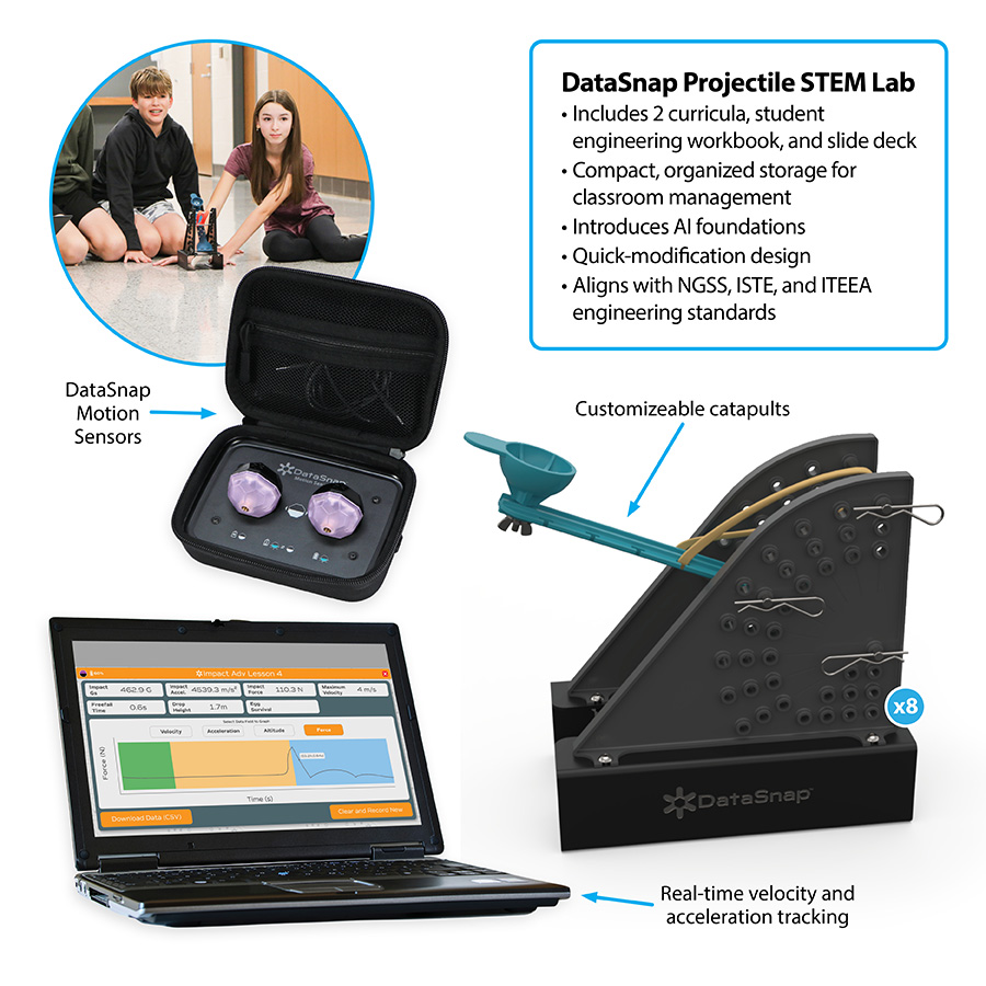 DataSnap Projectile STEM Lab Features